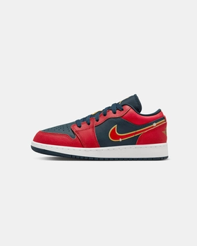 Jordan Kids' Air Jordan 1 Low SE (GS) Armoury Navy/Gold/Red Active Flex Superior ease