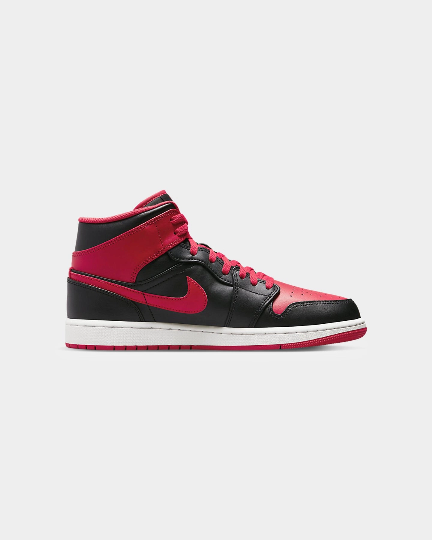 Jordan Kids' Air Jordan 1 Mid (GS) "Alternate Bred" Black/Fire Red-White All-day shock absorption