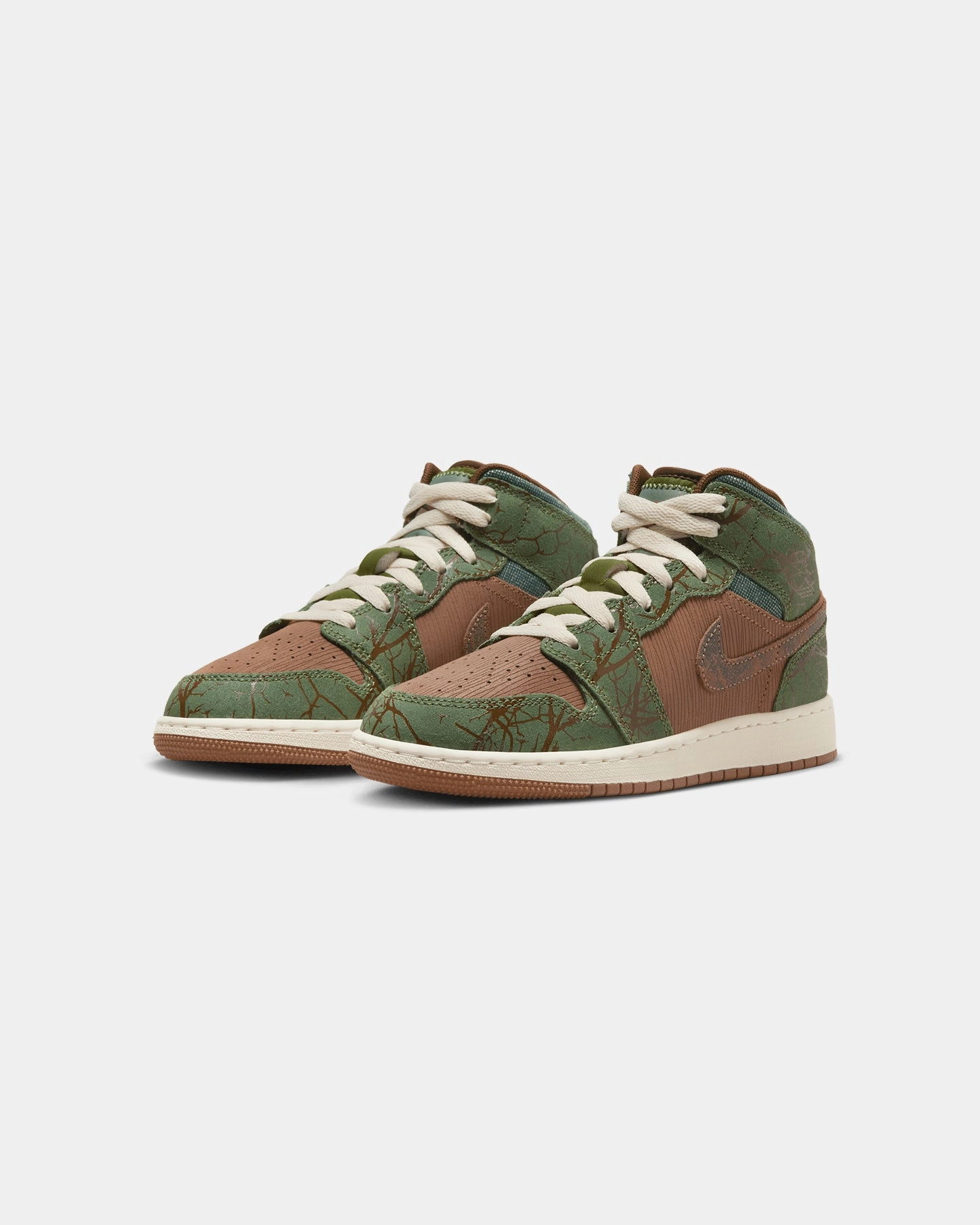 Resilient Grip Stability Zone Jordan Kids' Air Jordan 1 Mid (GS) "Sneaker School"  Archaeo Brown