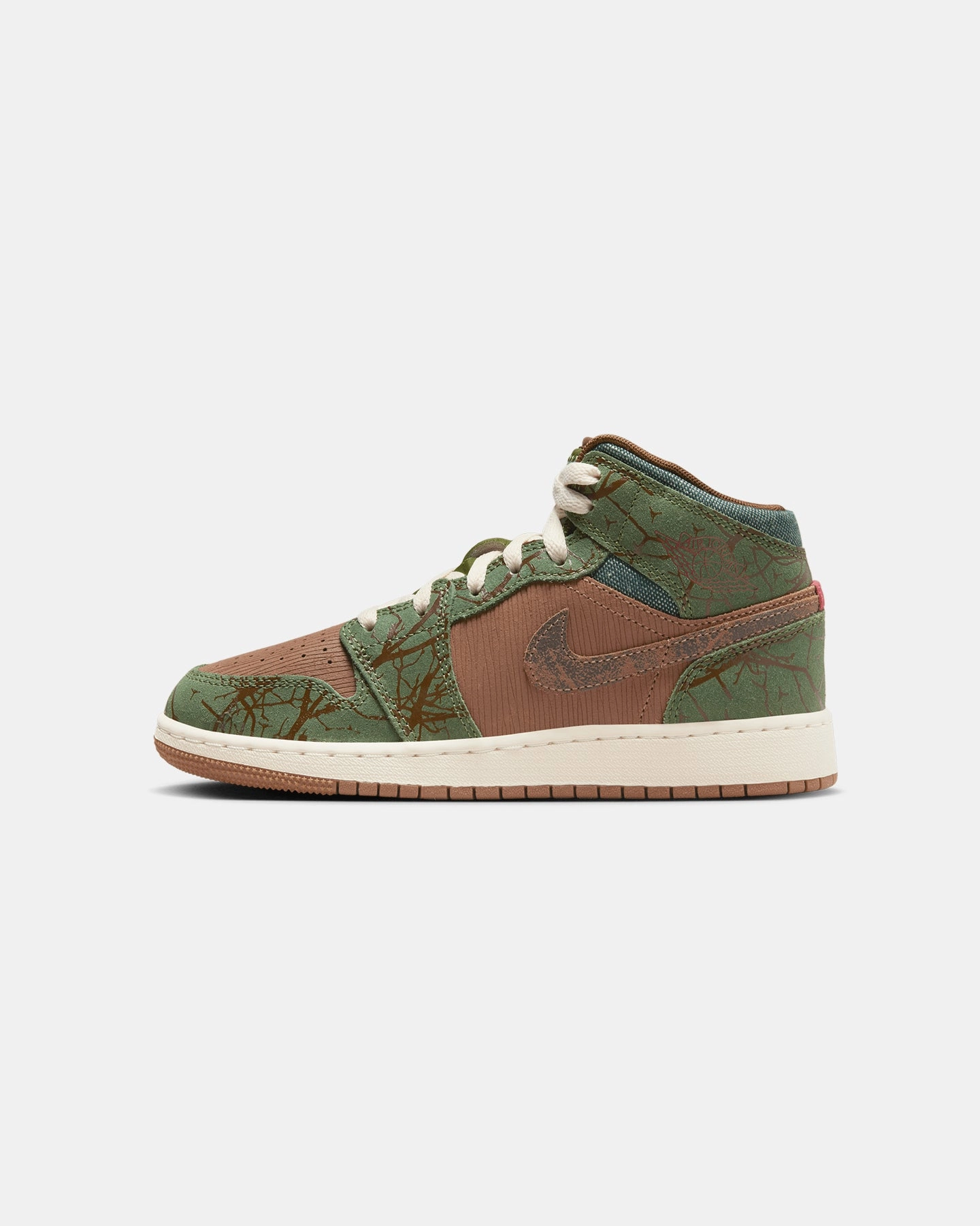 Jordan Kids' Air Jordan 1 Mid (GS) "Sneaker School"  Archaeo Brown Comfort Soft Motion Day