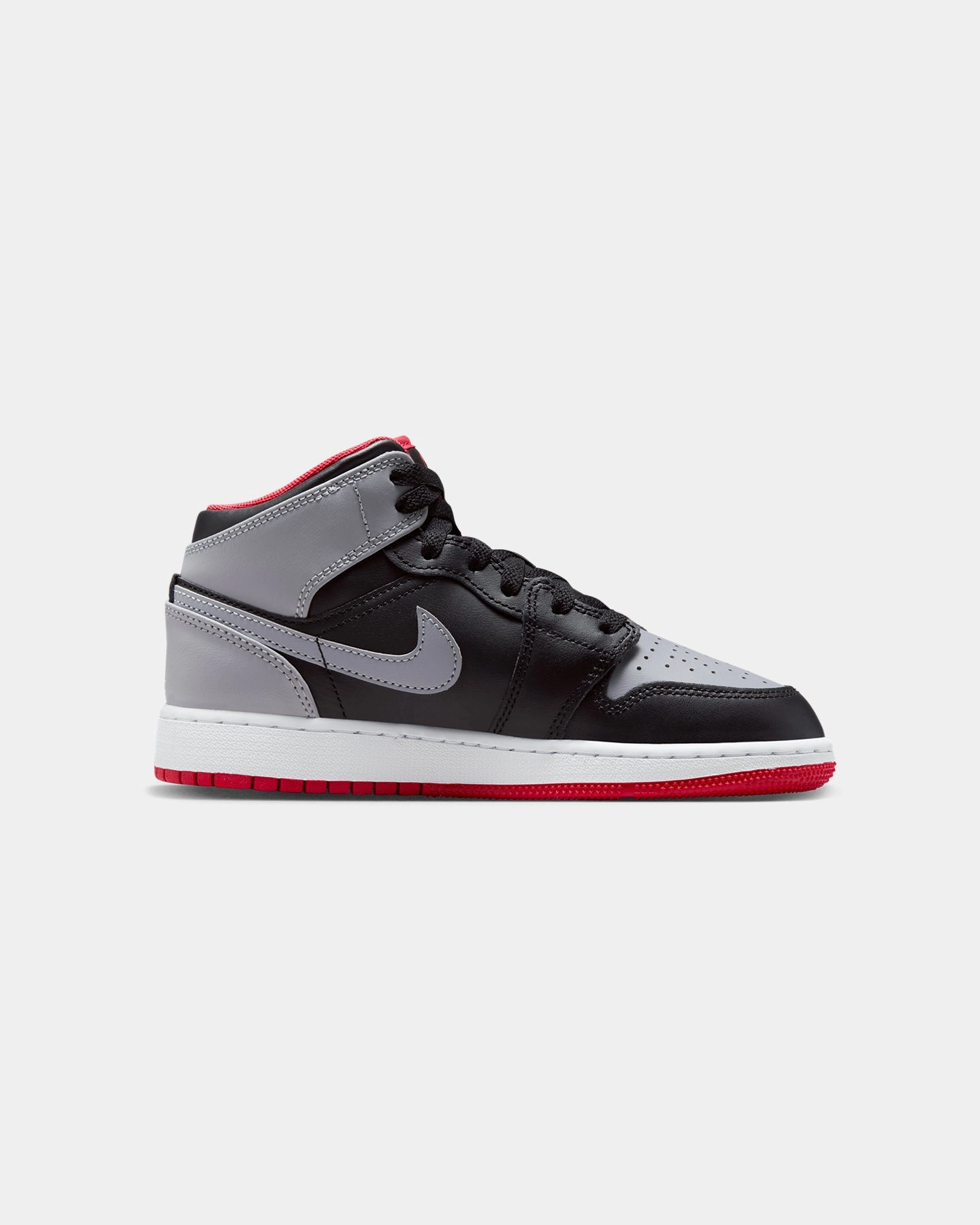 Jordan Kids' Air Jordan 1 Mid (GS) Black/Cement Grey Indoor Training morning run