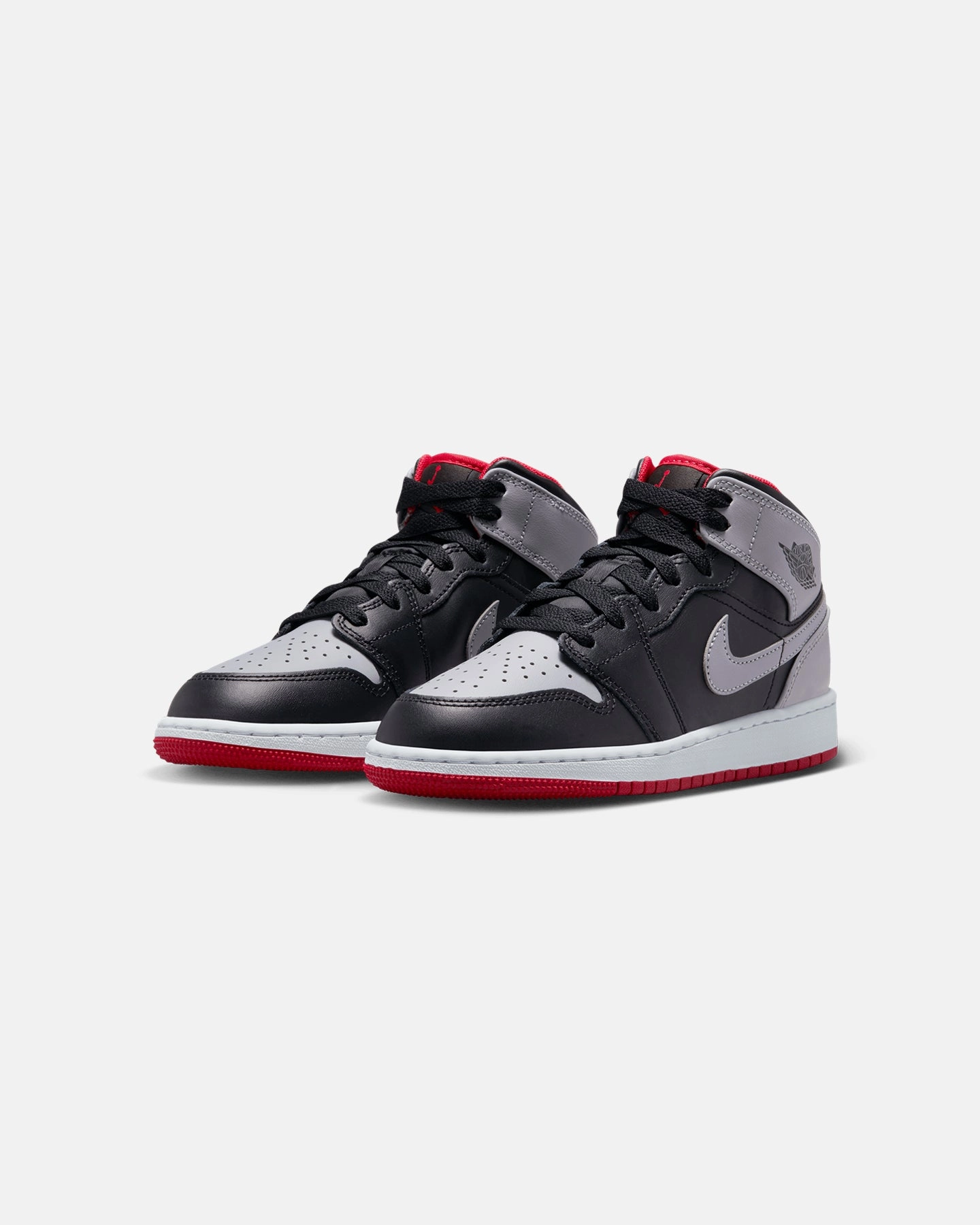 Jordan Kids' Air Jordan 1 Mid (GS) Black/Cement Grey Refined Ease