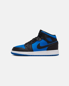 On-the-Go Wear Jordan Kids' Air Jordan 1 Mid (GS) Black/Royal
