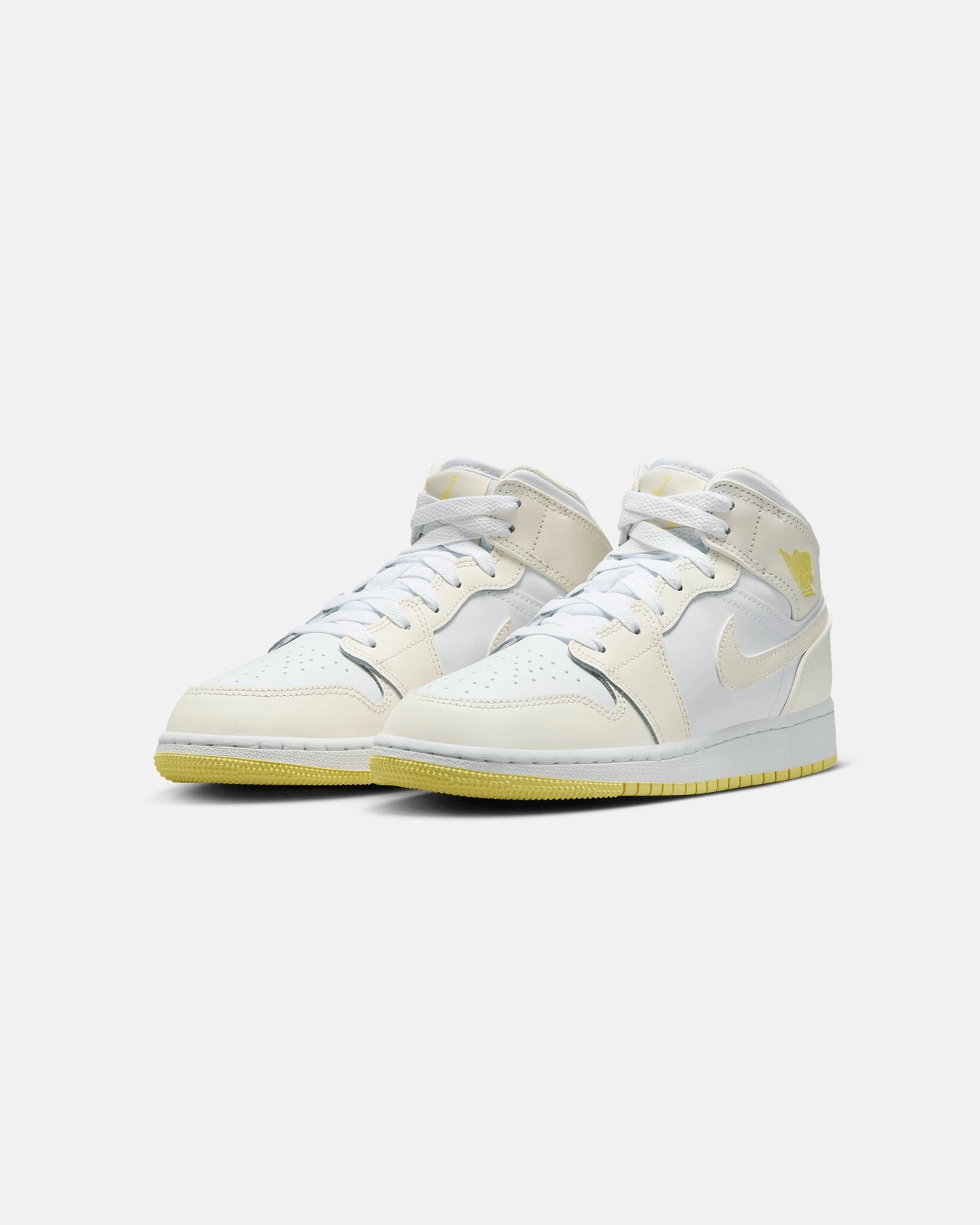 Cushioned Midsole Jordan Kids' Air Jordan 1 Mid (GS) Sail/Lt Laser Orange