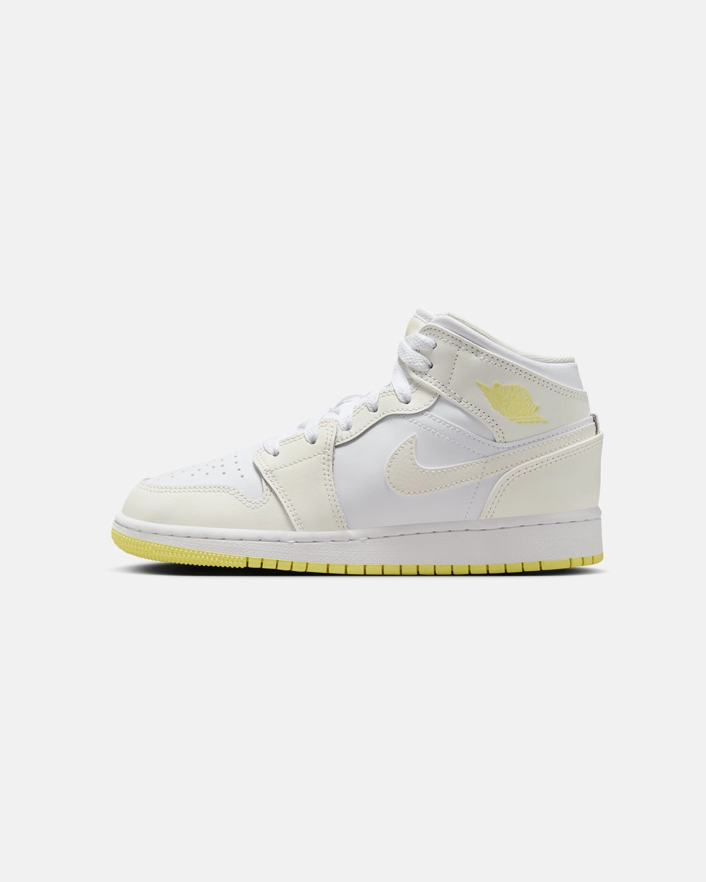 Comfortable Workout Ankle Hugging Design Jordan Kids' Air Jordan 1 Mid (GS) Sail/Lt Laser Orange