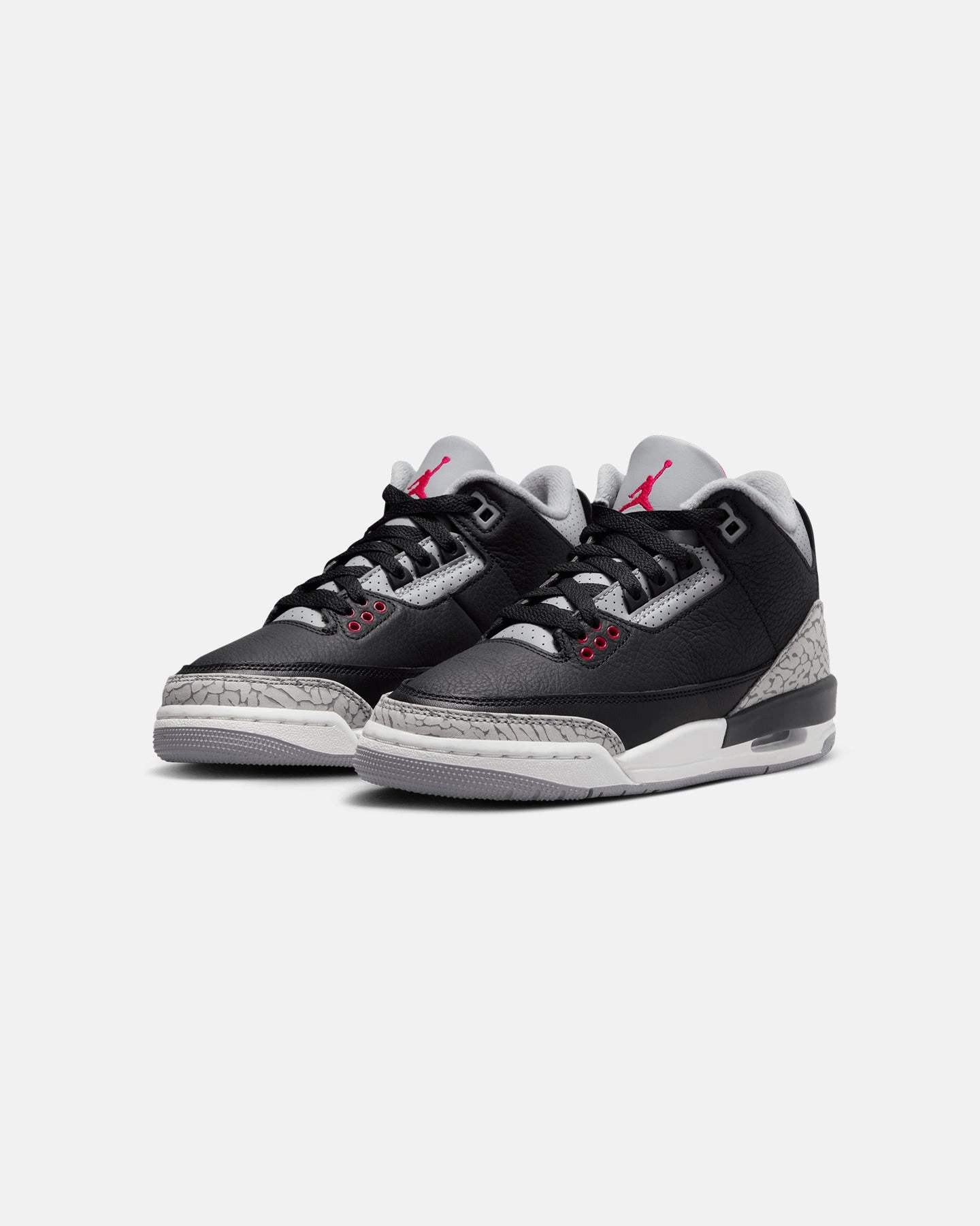 Ventilated Urban Runner Jordan Kids' Air Jordan 3 Retro (GS) "Black Cement" Black/Fire Red-Cement Grey/Summit White