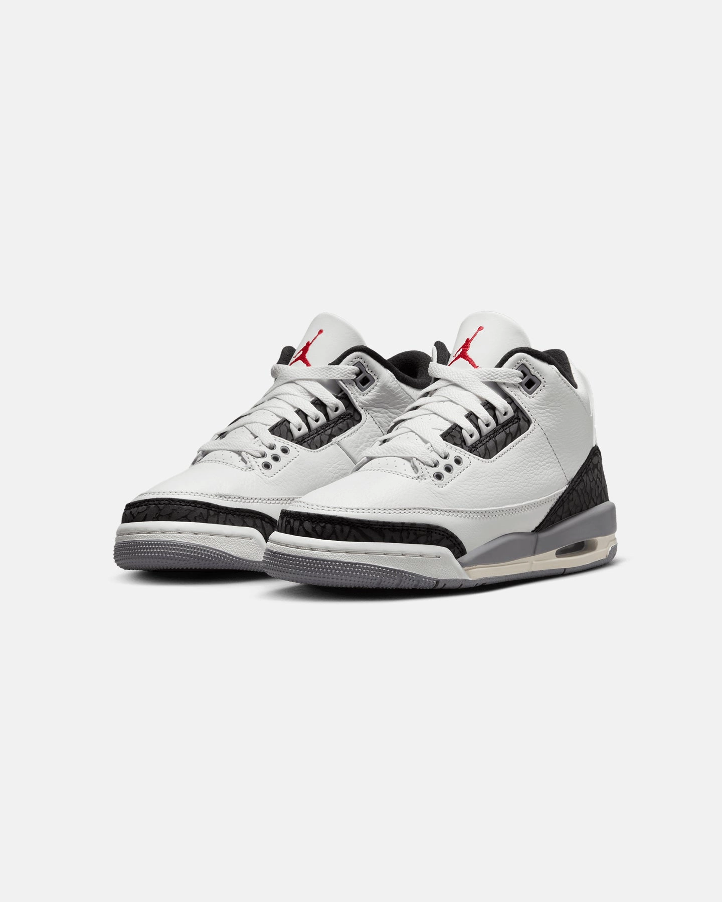 Jordan Kids' Air Jordan 3 Retro (GS) "Cement Grey" Summit White/Fire Red Cement Comfort Strapping