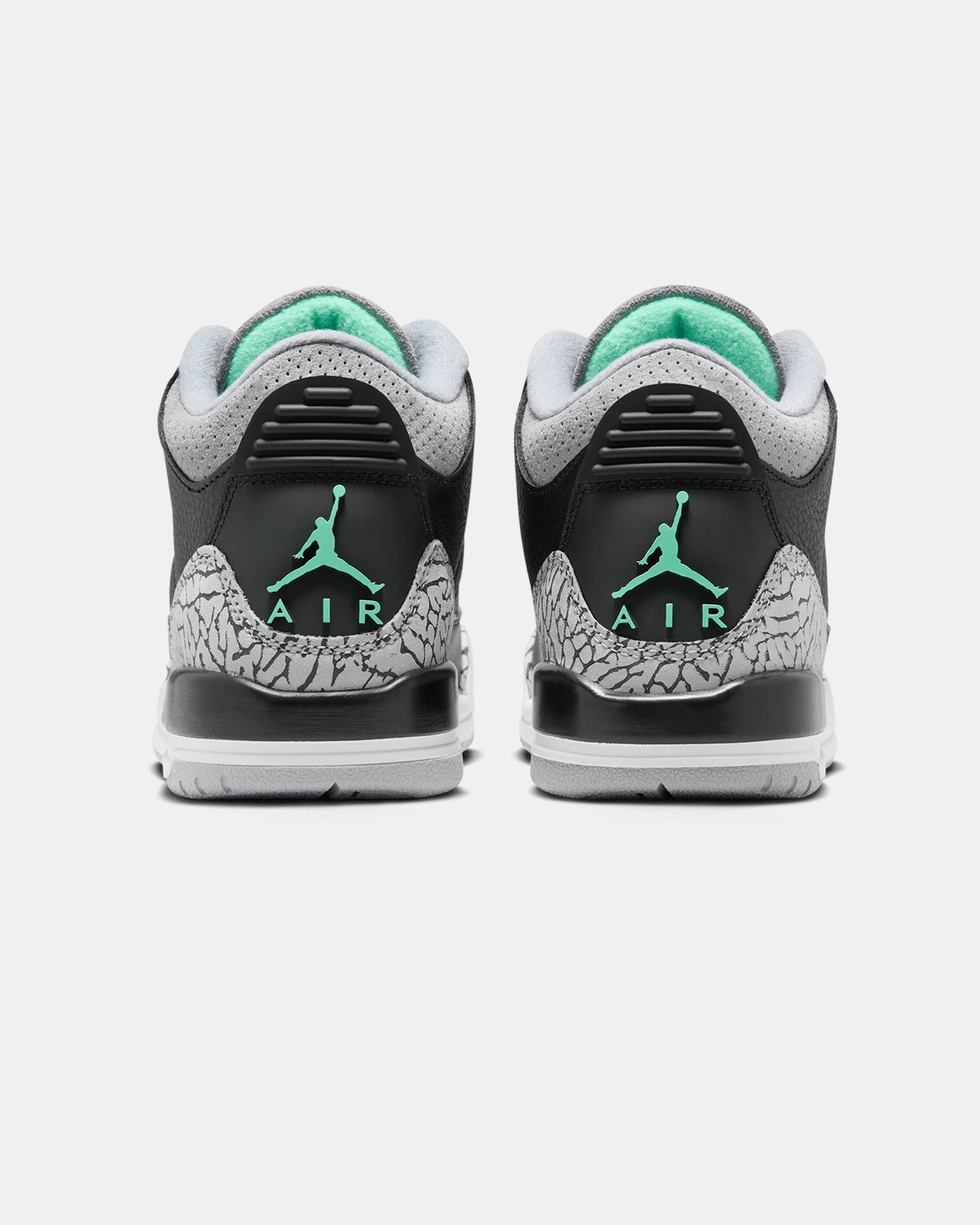 Jordan Kids' Air Jordan 3 Retro (GS) Black/Green Glow Memory Foam Footbed
