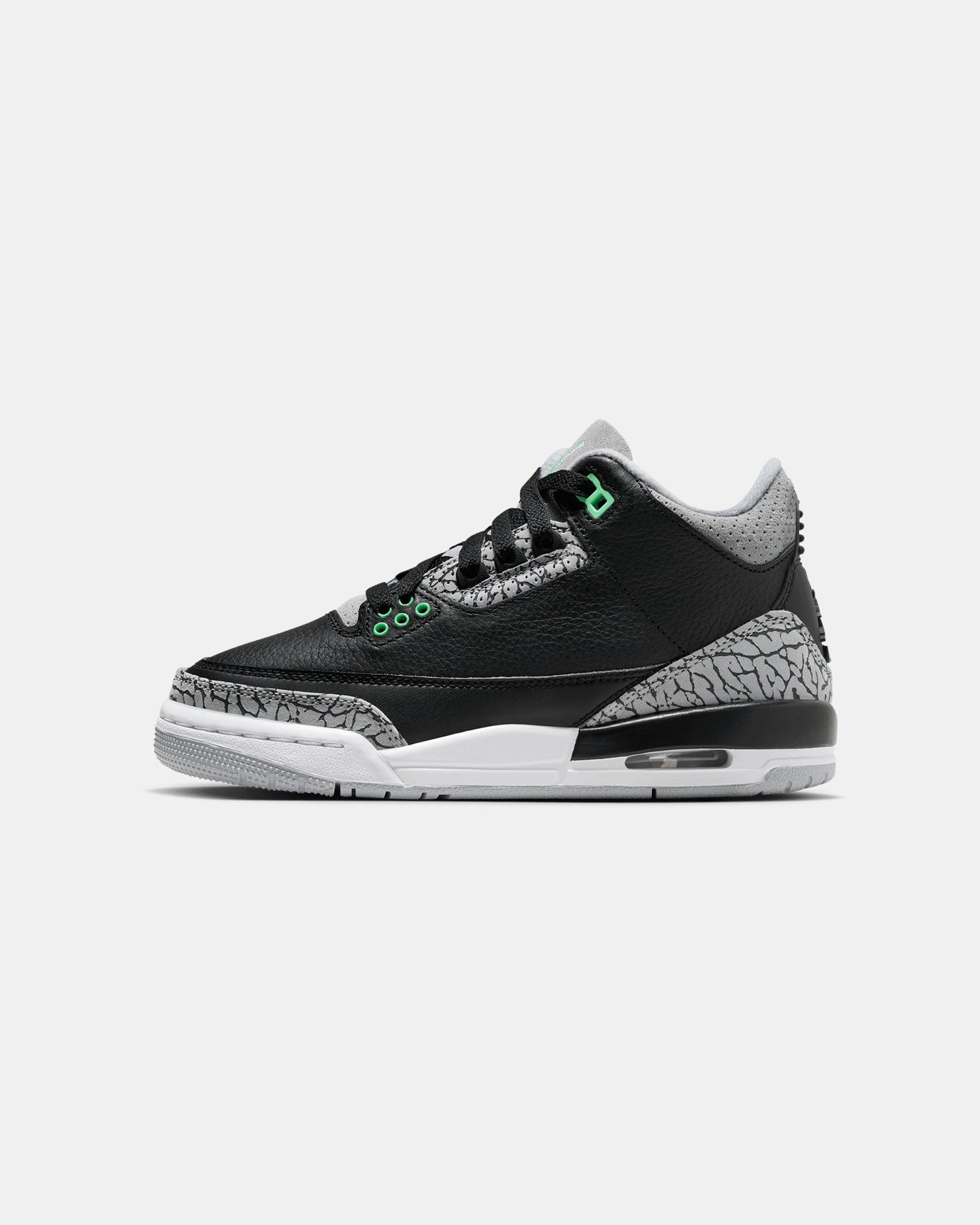 Jordan Kids' Air Jordan 3 Retro (GS) Black/Green Glow Core Balance