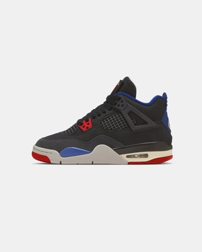 Jordan Kids' Air Jordan 4 Retro OG Remastered "Rare Air" (GS) Black/Fire Red adjustable user