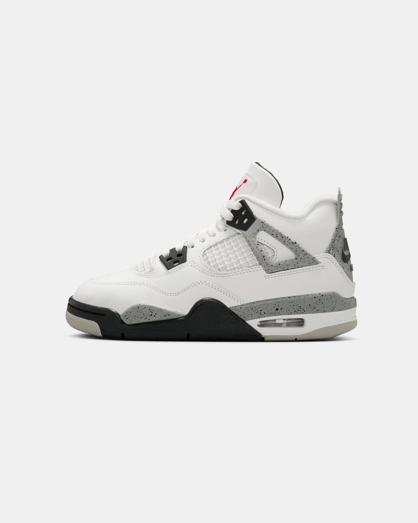 Flat Wear Effortless Feel Jordan Kids' Air Jordan 4 Retro OG Remastered "White Cement" (GS) Summit White/Fire Red/Cement Grey