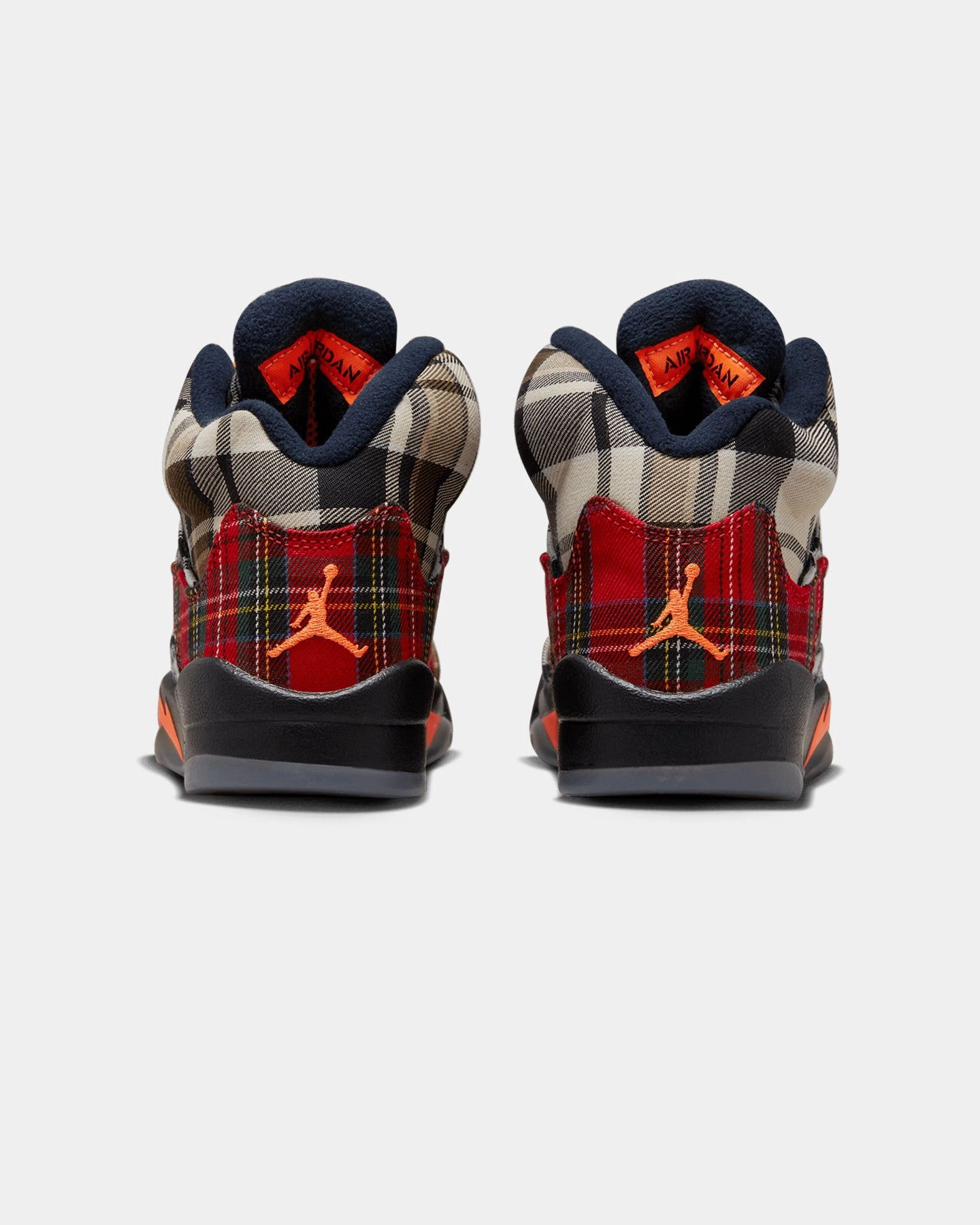 Smart stability Zip Up Closure Jordan Kids' Air Jordan 5 Retro Plaid (GS) Black/Orange
