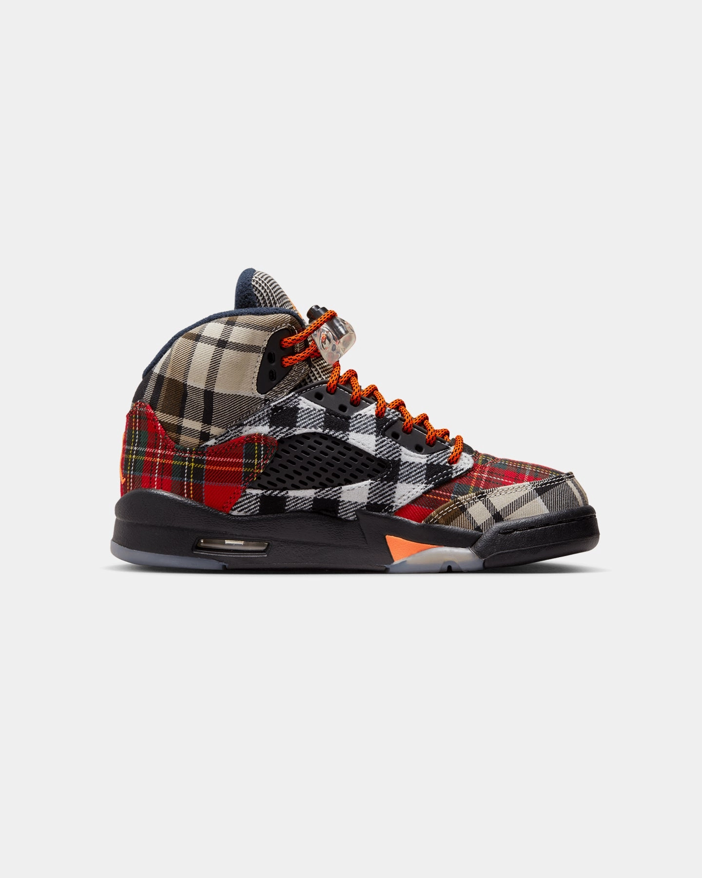Jordan Kids' Air Jordan 5 Retro Plaid (GS) Black/Orange Impact Diffusing Design Comfortable to wear
