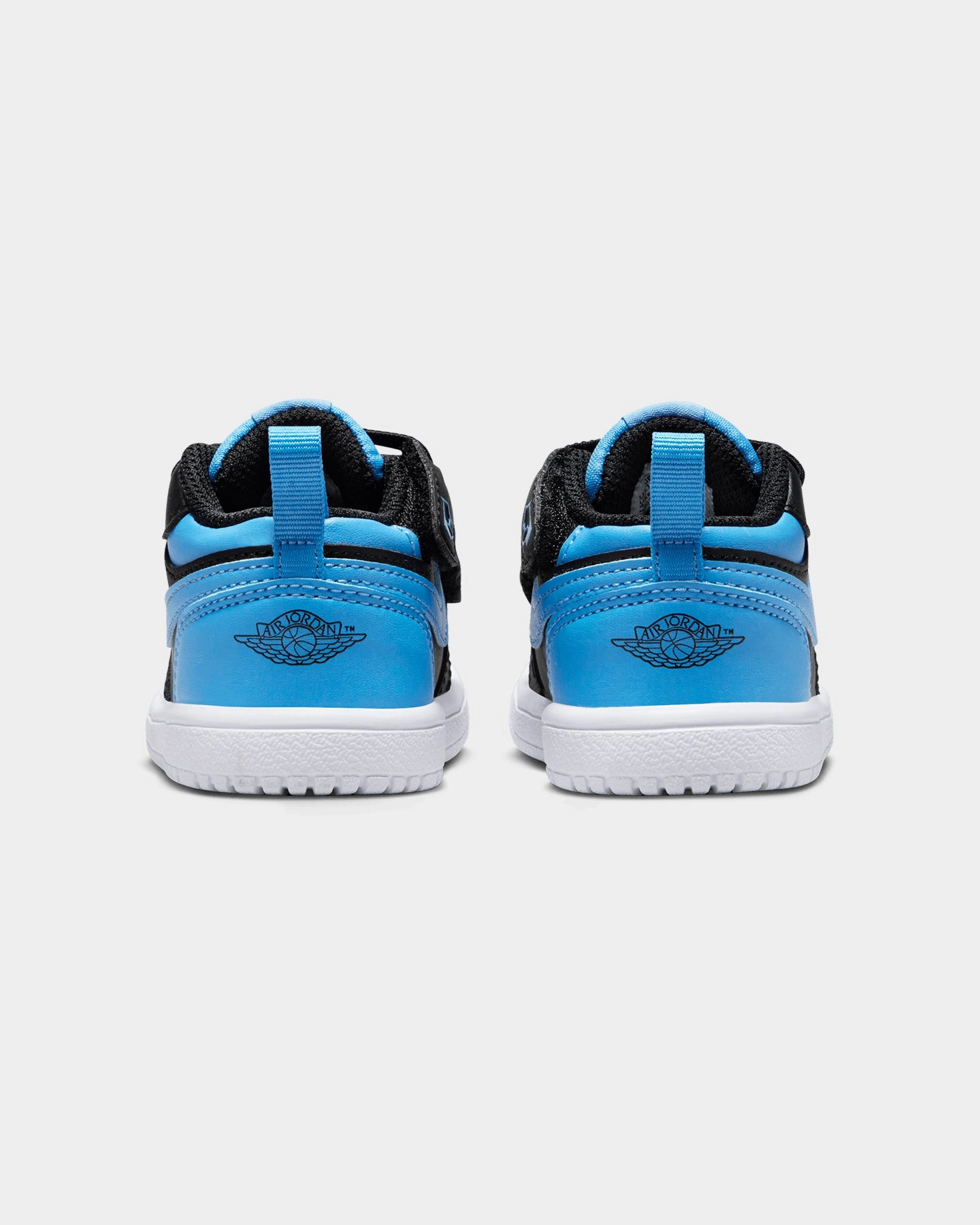 Stretch Material Comfortable Back Jordan Kids' Jordan 1 Low Alt "University Blue" (TD) Black/University Blue