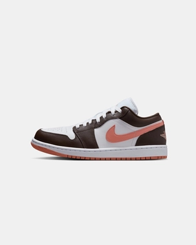 Jordan Women's Air Jordan 1 Low "Brown & Pink" White/Brown Comfort Flex Technology