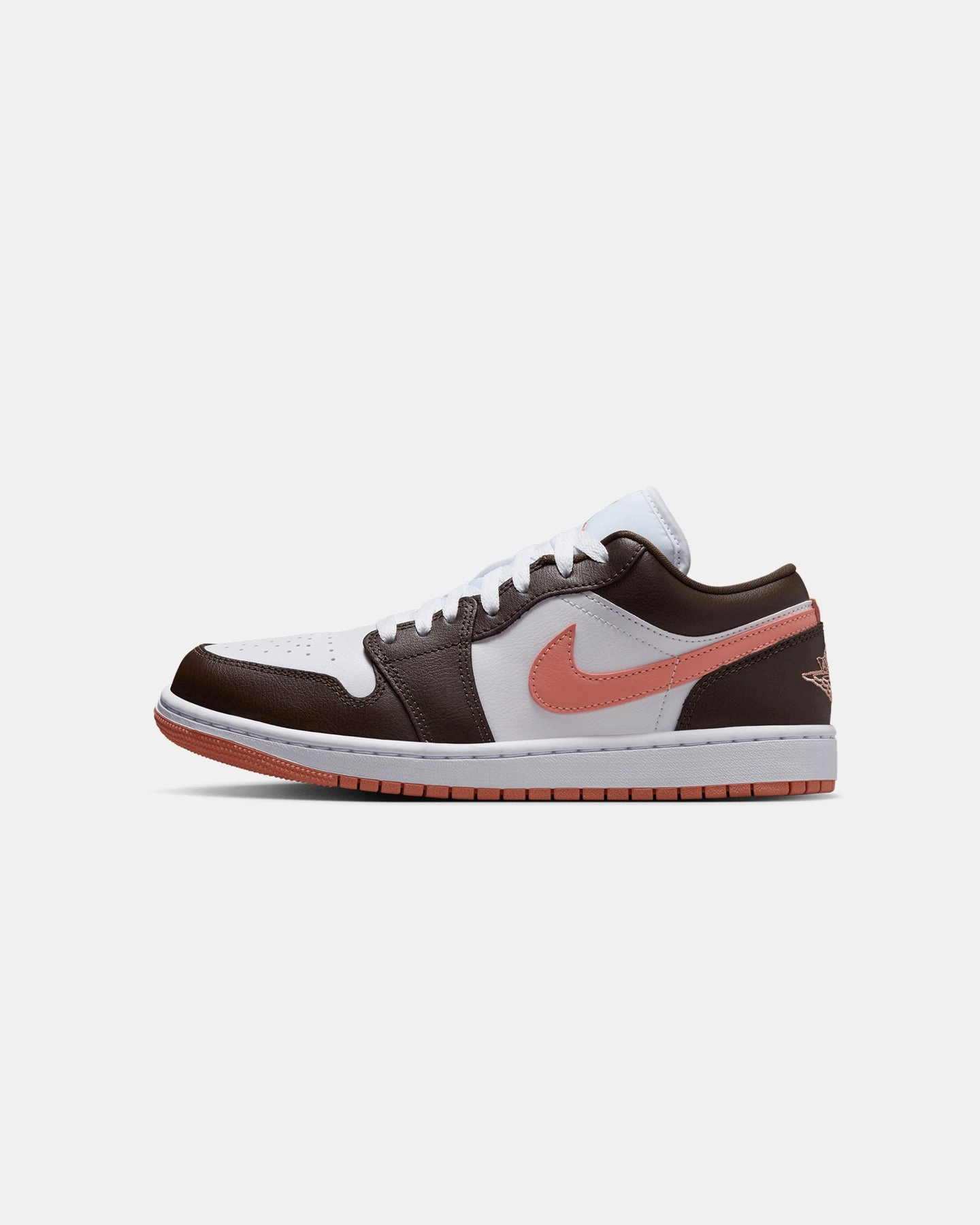 Jordan Women's Air Jordan 1 Low "Brown & Pink" White/Brown Comfort Flex Technology