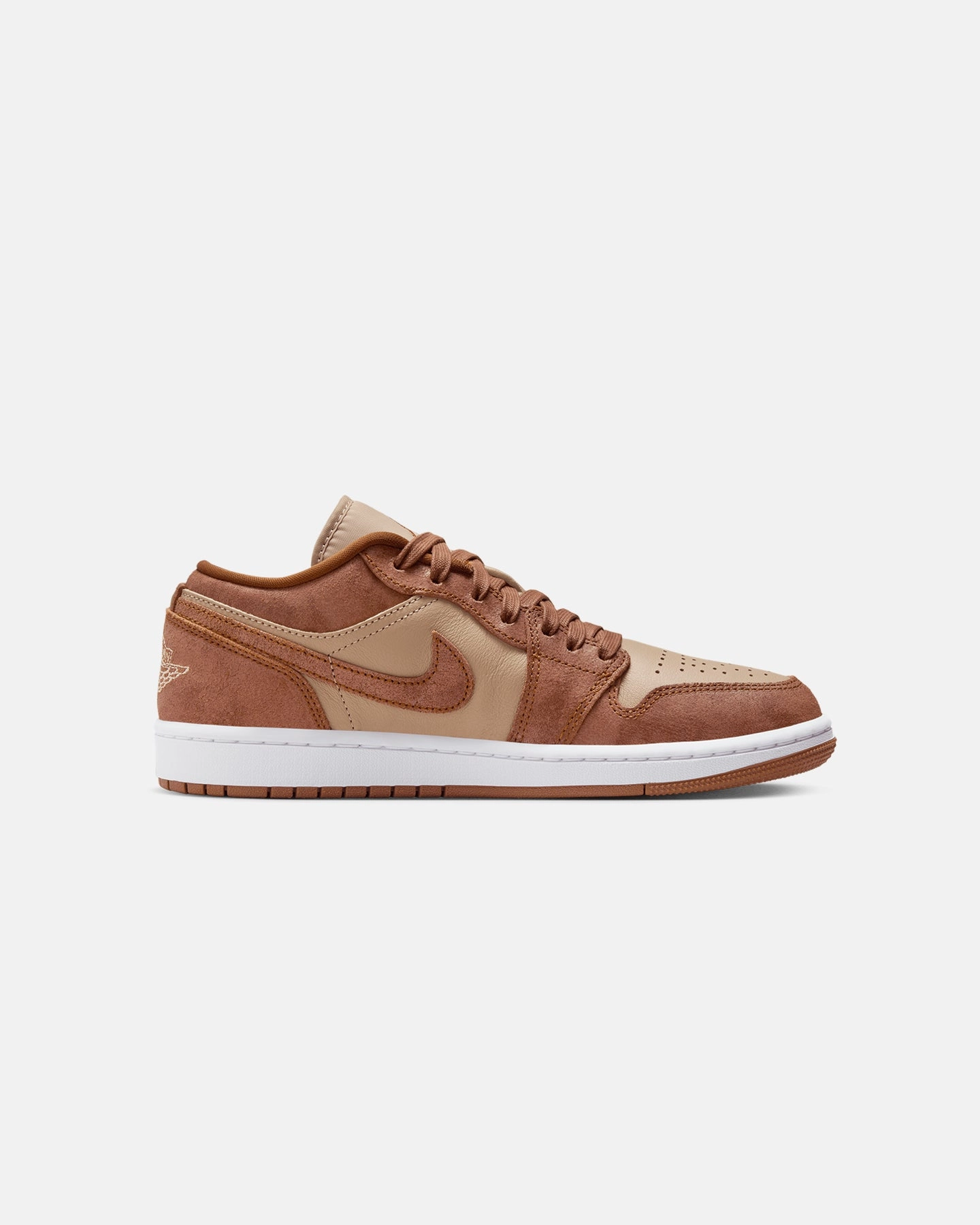 Jordan Women's Air Jordan 1 Low SE Legend Medium Brown Tan Low Profile Heel