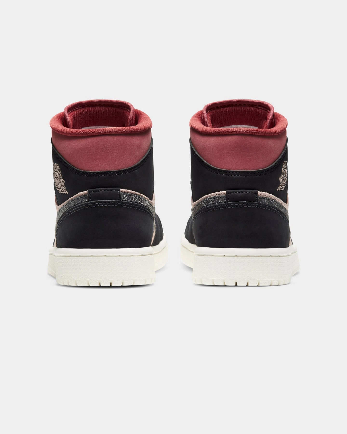 men's extra - large Jordan Women's Air Jordan 1 Mid "Burgundy Dusty Red" Particle Beige/Black/Canyon Rust/Sail