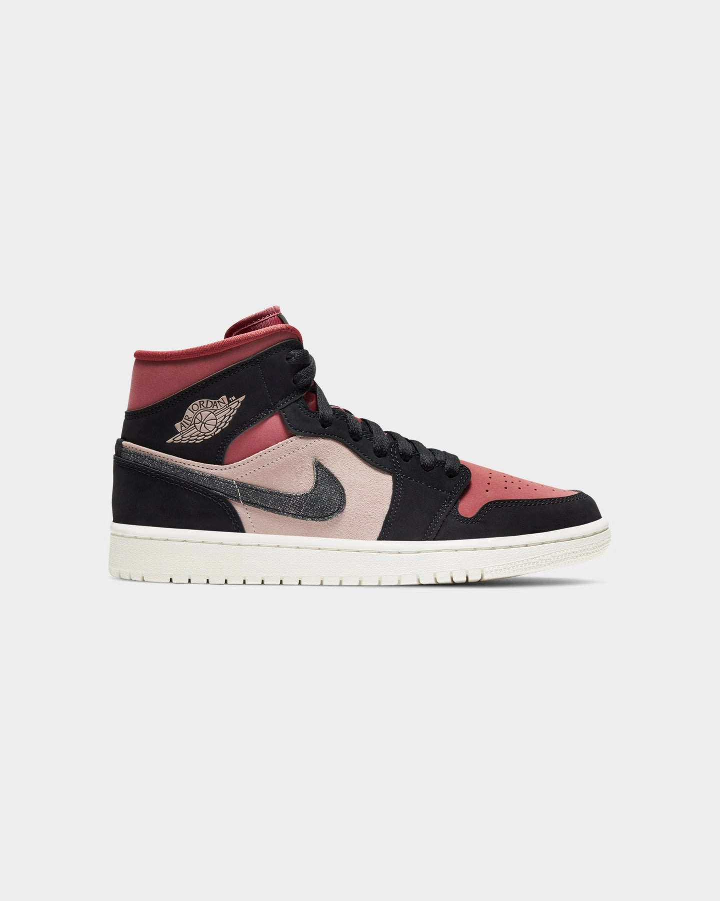 Jordan Women's Air Jordan 1 Mid "Burgundy Dusty Red" Particle Beige/Black/Canyon Rust/Sail stability - provision - level