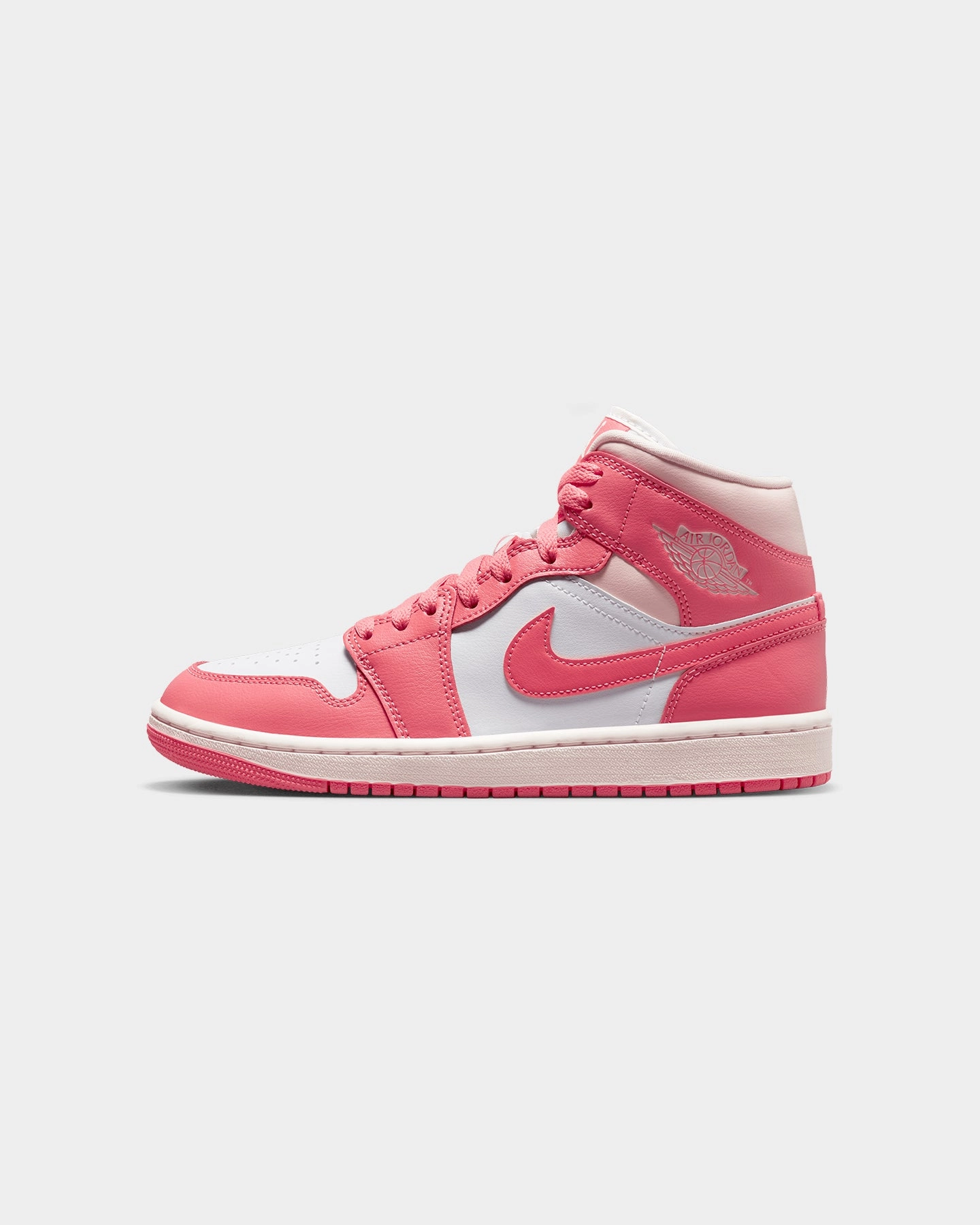 Jordan Women's Air Jordan 1 Mid "Strawberries & Cream" White/Sea Coral Cushioning Air Pockets eastern