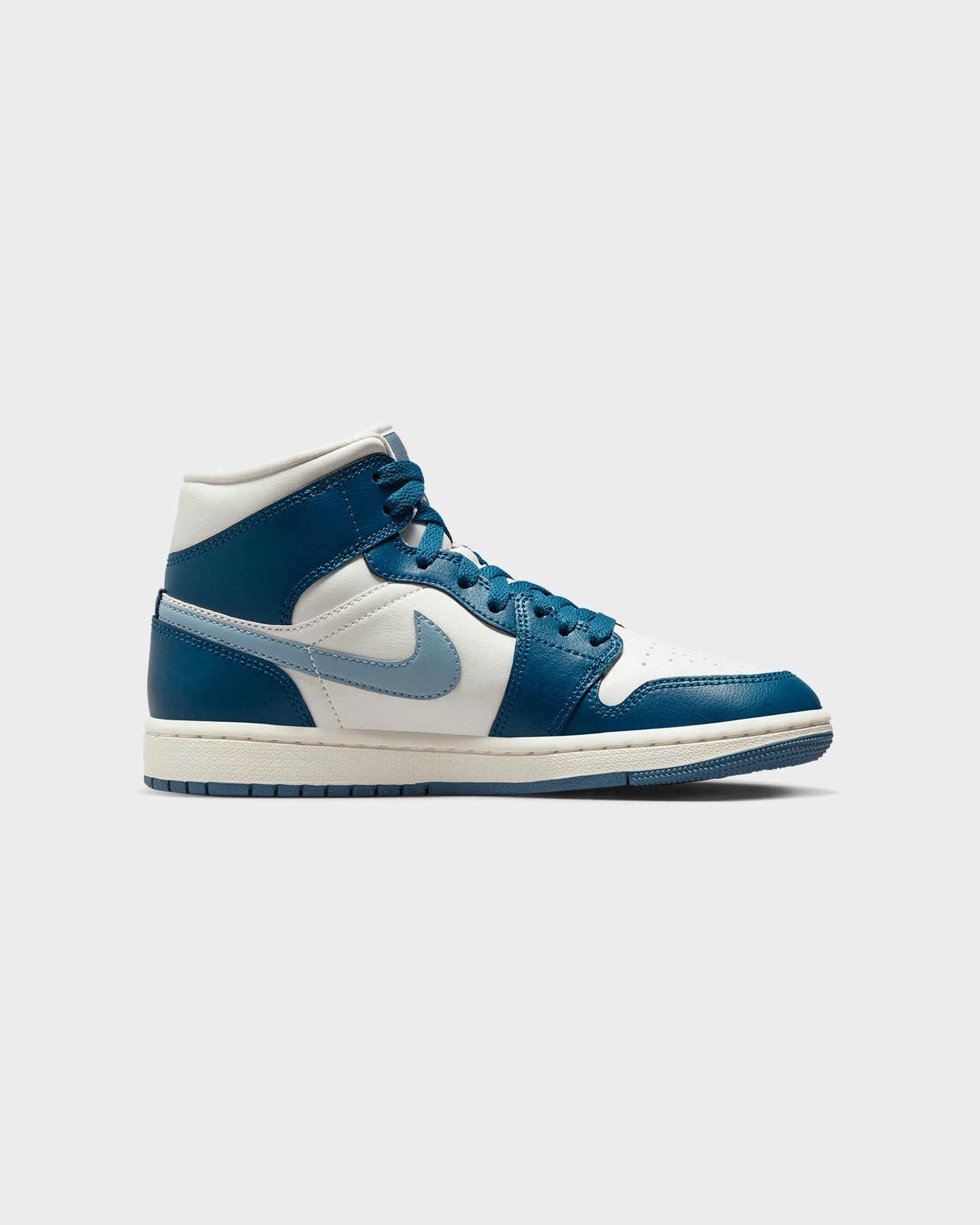 Seamless Internal Lining Ventilated Lining Jordan Women's Air Jordan 1 Mid "White/Blue" Sky J French Blue