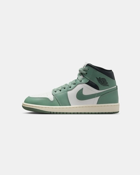 Jordan Women's Air Jordan 1 Mid Sail/Jade Smoke Tread Pattern Orthopedic Rocker Sole