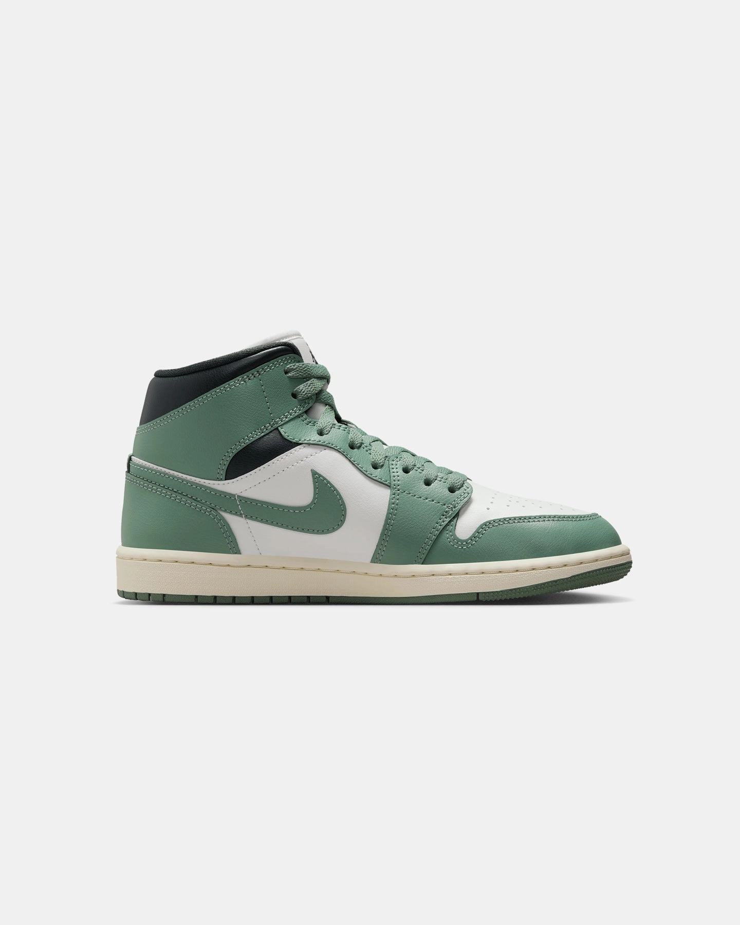 Jordan Women's Air Jordan 1 Mid Sail/Jade Smoke Anti Static Materials perforated