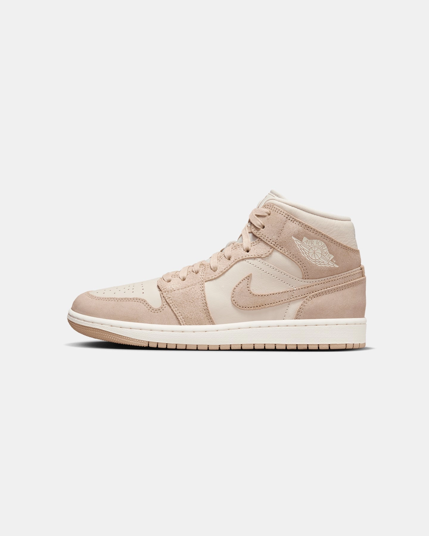 Jordan Women's Air Jordan 1 Mid SE Legend Light Brown Supportive Heel Counter Flexible Arch Bridge