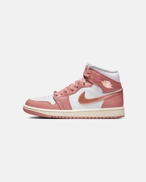 Cushioned Comfort Jordan Women's Air Jordan 1 Mid SE Red Stardust/Metallic Copper