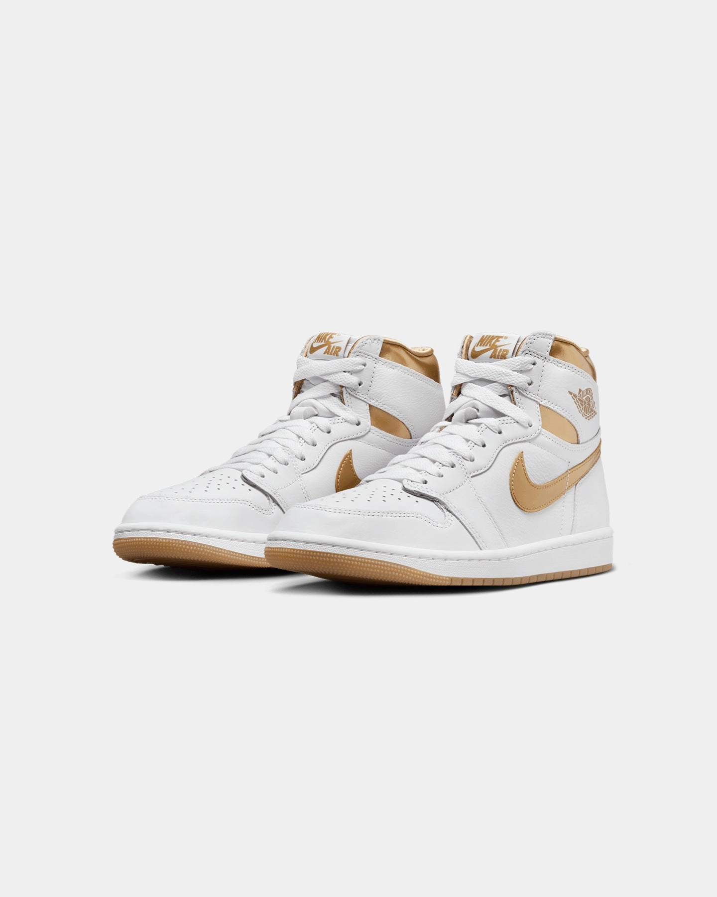 Non Binding Collar Compression Molded Frame Jordan Women's Air Jordan 1 Retro High OG White/Metallic