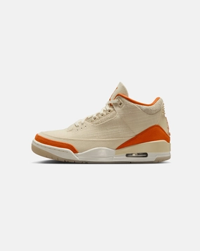 Jordan Women's Air Jordan 3 Retro "Starfish" Fossil Grey/Starfish-Sail Seamless Knit Structure Durable Synthetic