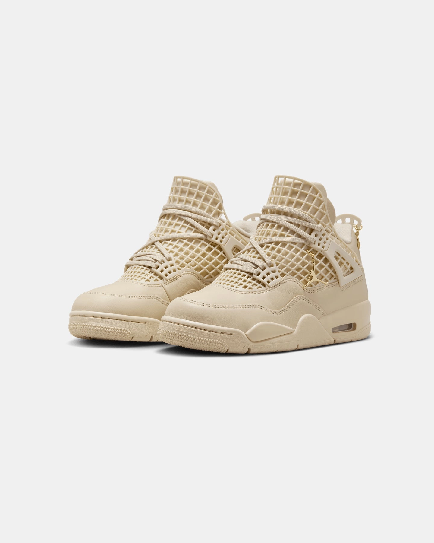 Abrasion Shield Toe Jordan Women's Air Jordan 4 Net "Rattan" Rattan/Metallic Gold