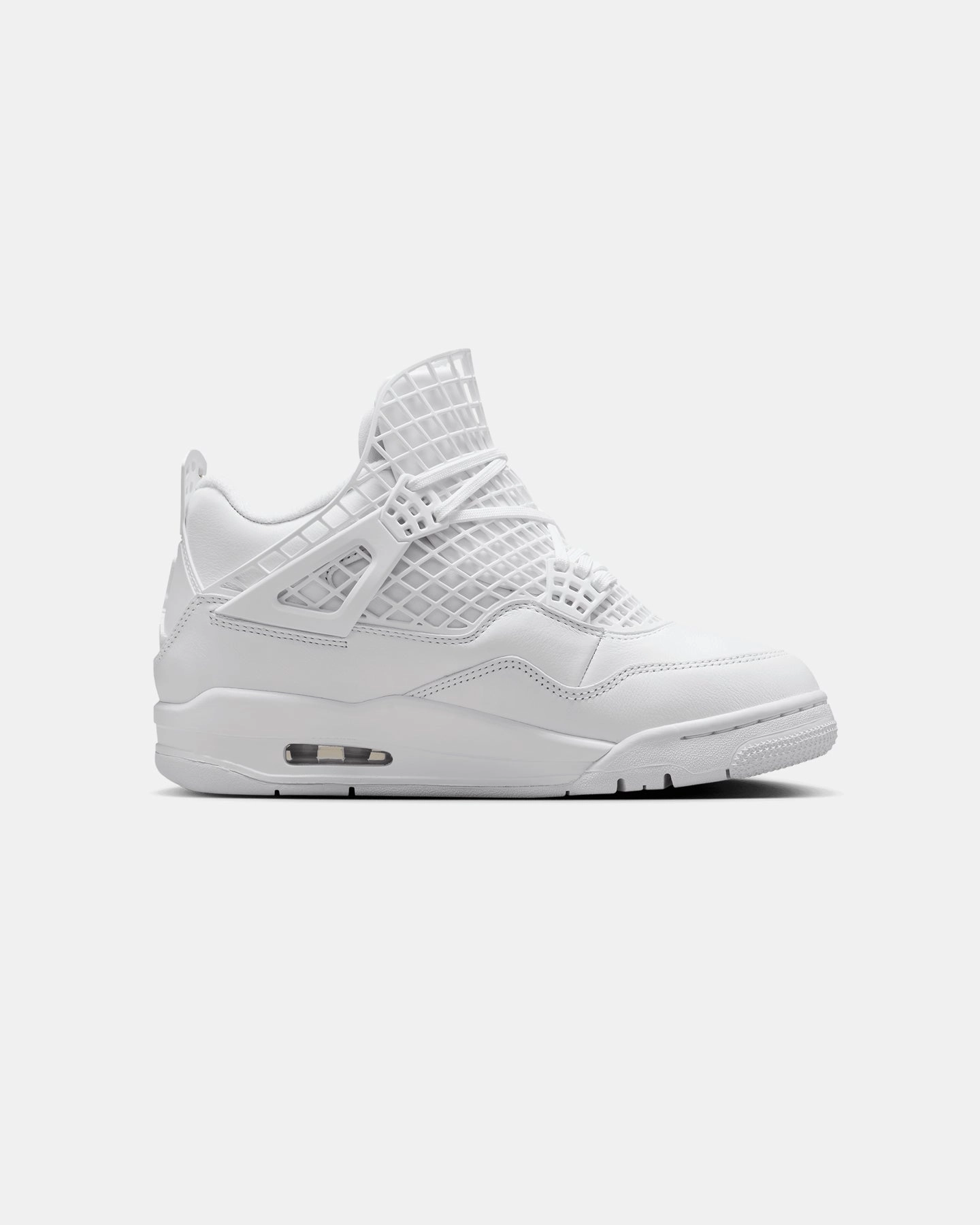 Jordan Women's Air Jordan 4 Net "Triple White" White/Metallic Fitted touch