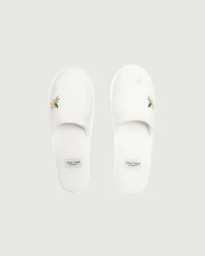Comfort Grip All-Day Fit LA Capsule Terry Cloth Slippers | Alpine White