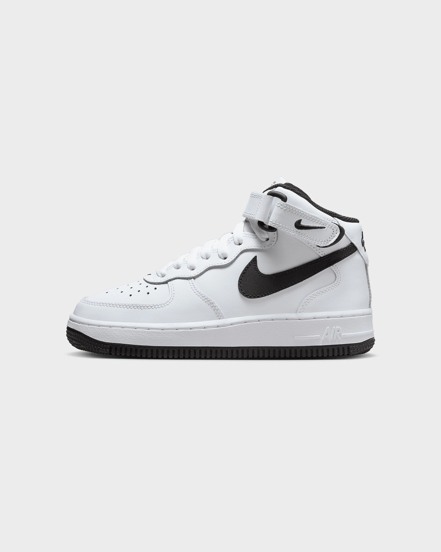 Lace Up Nike Kids' Air Force 1 Mid LE White/Black