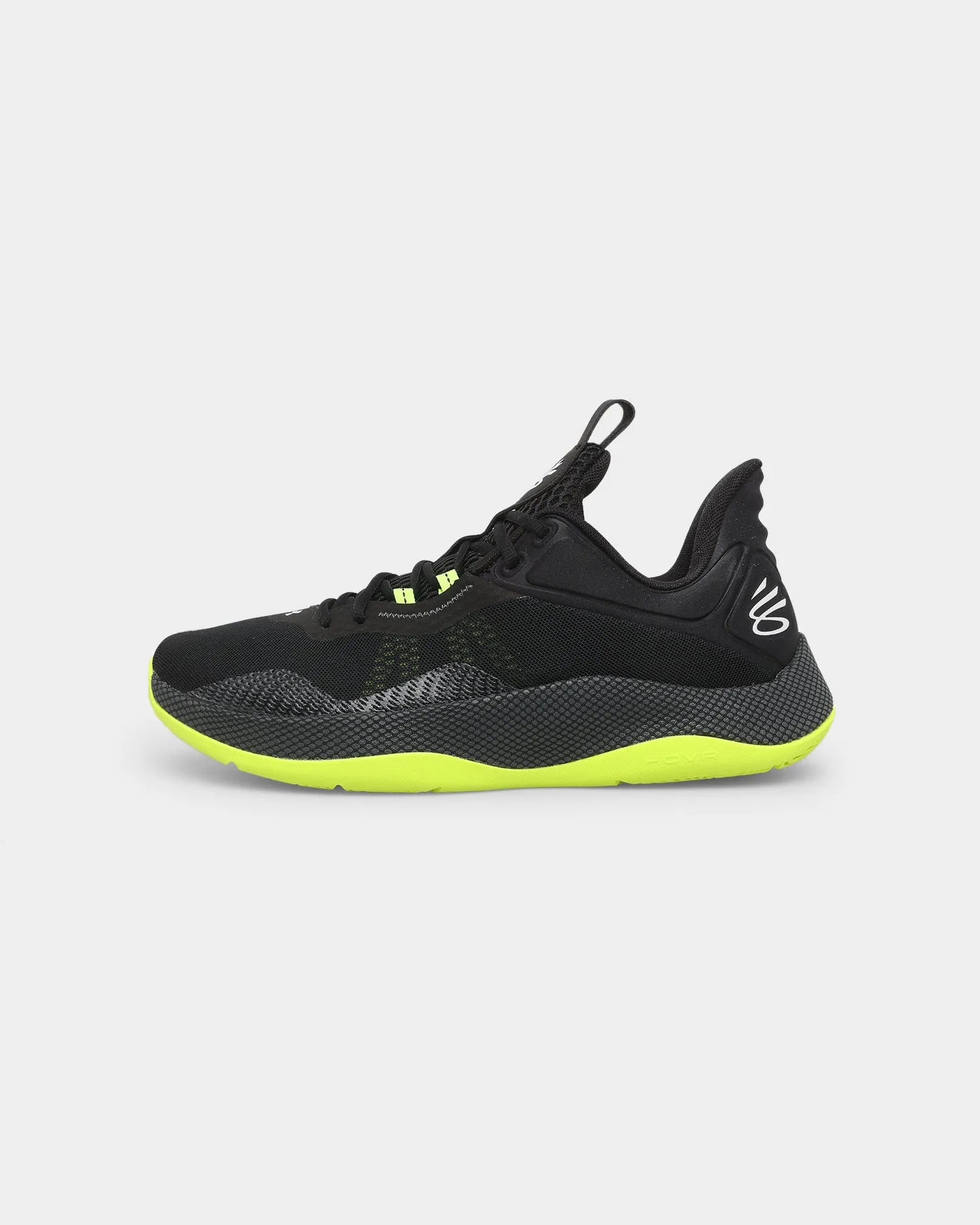 Under Armour Curry HOVR Splash 2 Basketball Shoes Black/Pitch Green Soft Touch Lining