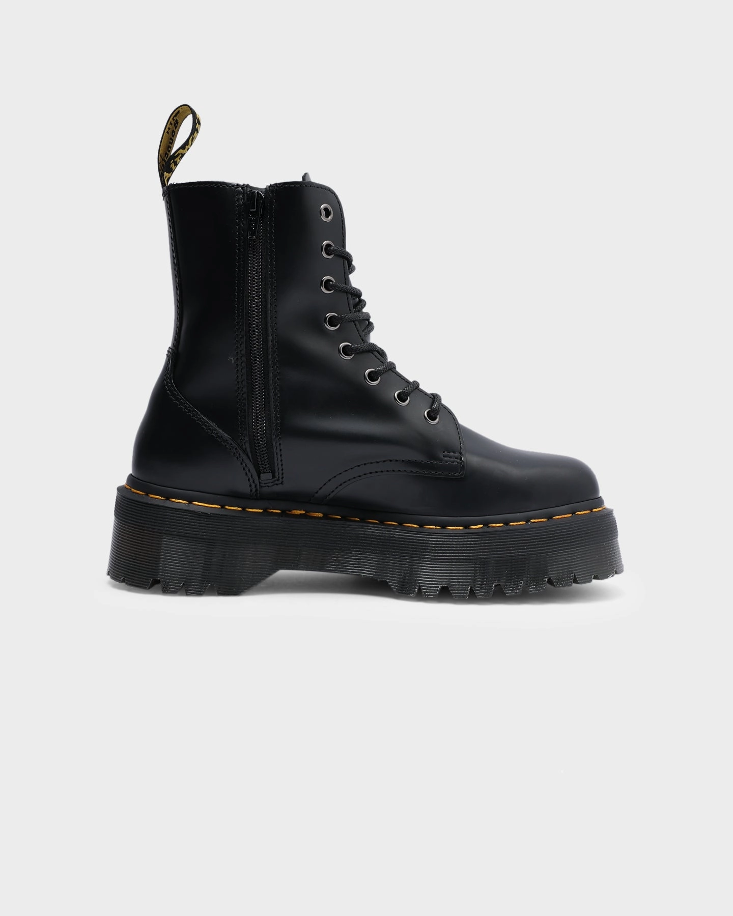 High Rebound Foam Core water - resistance - level Dr. Martens Jadon 8 Eye Polish Smooth Black