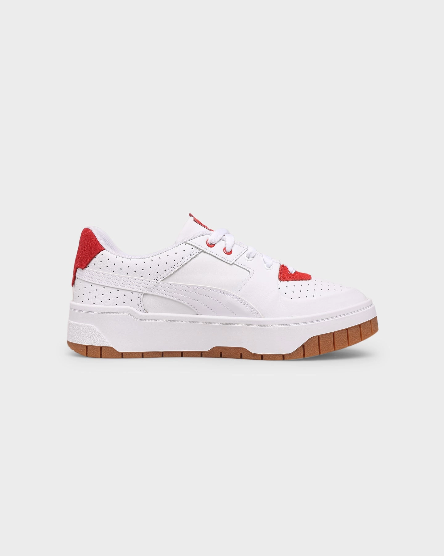 Built-in wear Tactile Grip Enhancement PUMA Women's Cali Dream Heritage Puma White-Gum-High Risk Red