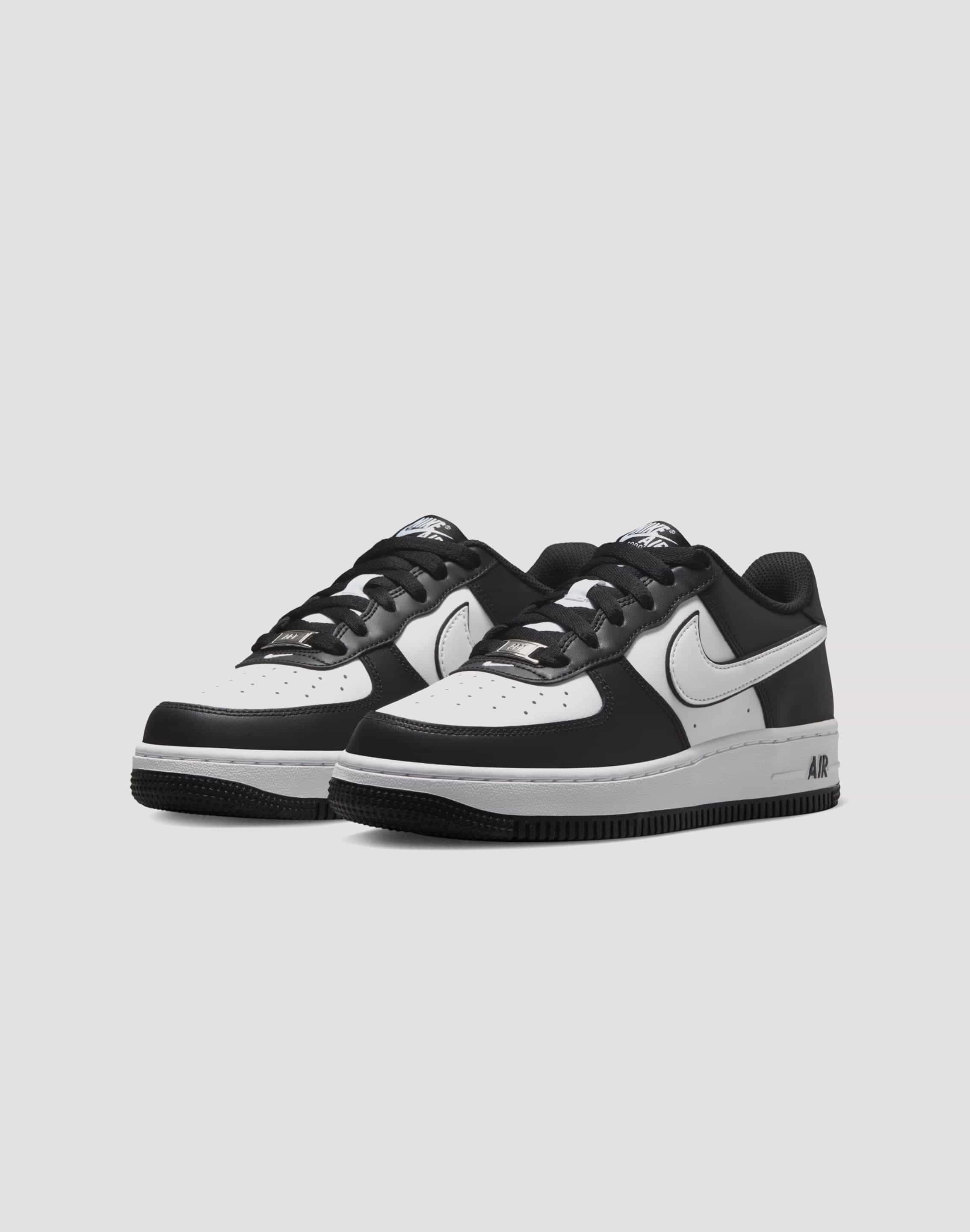 Nike Air Force 1 LV8 2 Grade School Kids' Black/White Abrasion Resistant Toe Guard Pronation Control Barrier
