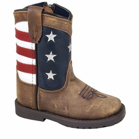 SMOKY MOUNTAIN TODDLERS' STARS & STRIPES BOOT- STYLE #3800T Sleek Outline