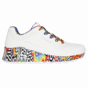 Performance Step Athleisure Fit Skechers Women's 177959 Jen Stark Mini Drip White Multi Casual Shoes