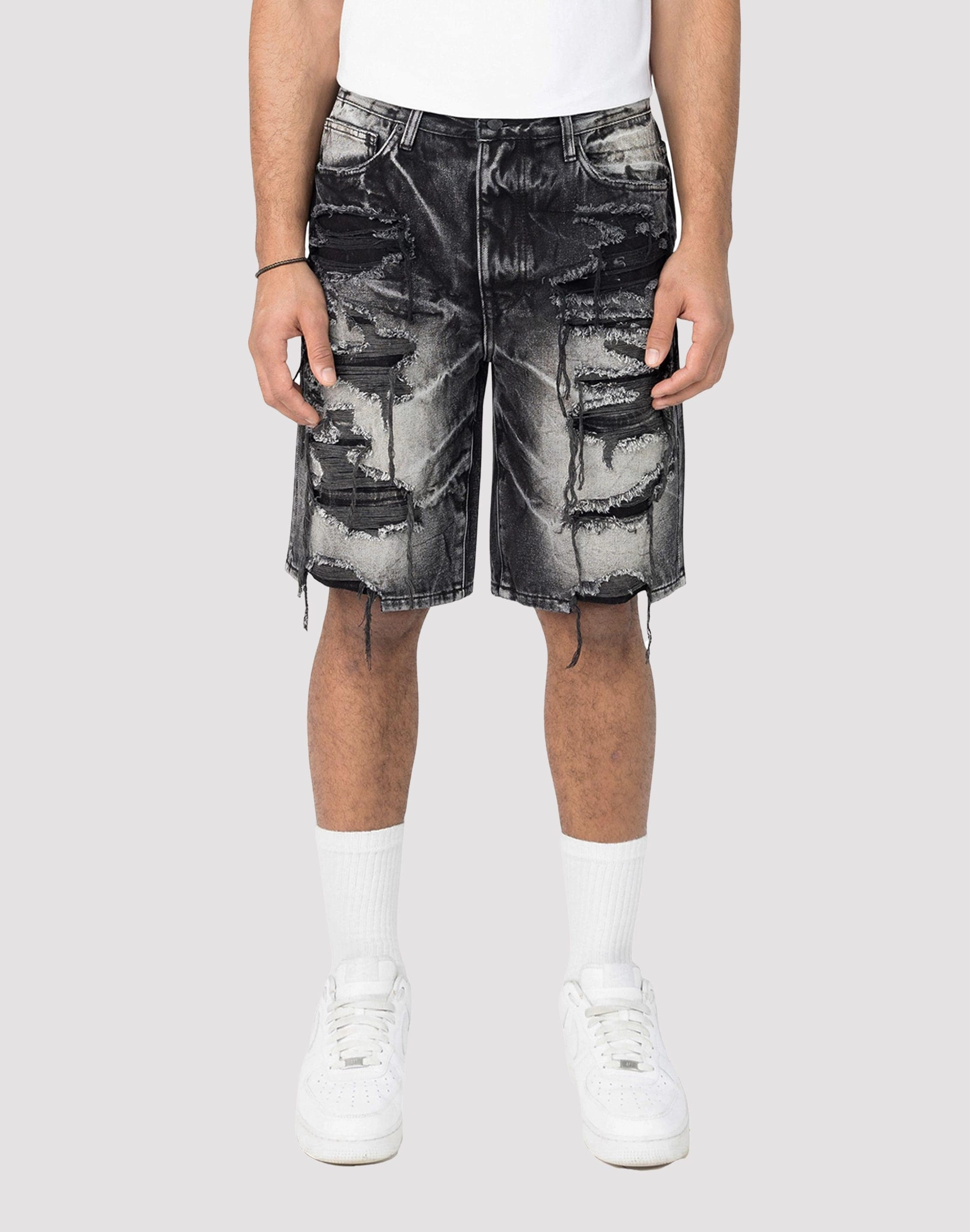 Animal Print Thermal Regulating Liner Smoke Rise Sable Denim Shorts