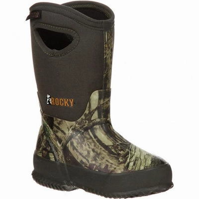 RKYS064 Rocky Core Kids' Rubber WP Outdoor Boots - Mossy Oak Practical