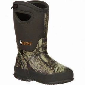 Eco Material Mountain Hike RKYS064 Rocky Core Kids' Rubber WP Outdoor Boots - Mossy Oak