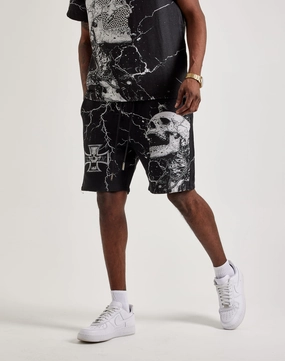 Majestik Skull Tapestry Shorts eco - type
