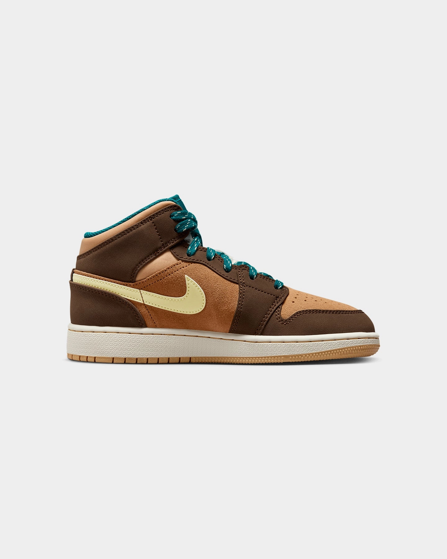 Jordan Kids' Air Jordan 1 Mid SE (GS) Cacao Wow/Lumin Weight Balance Ready Motion