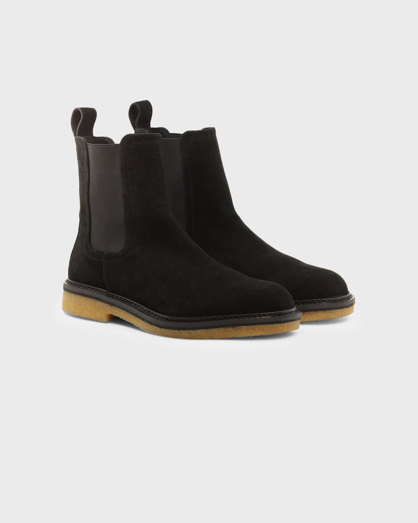 Saint Morta Crepe Chelsea Boot Black/Gum Iconic lining