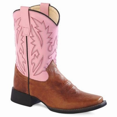 Smooth Form Medium Square Toe Boots Old West Youth 2408Y