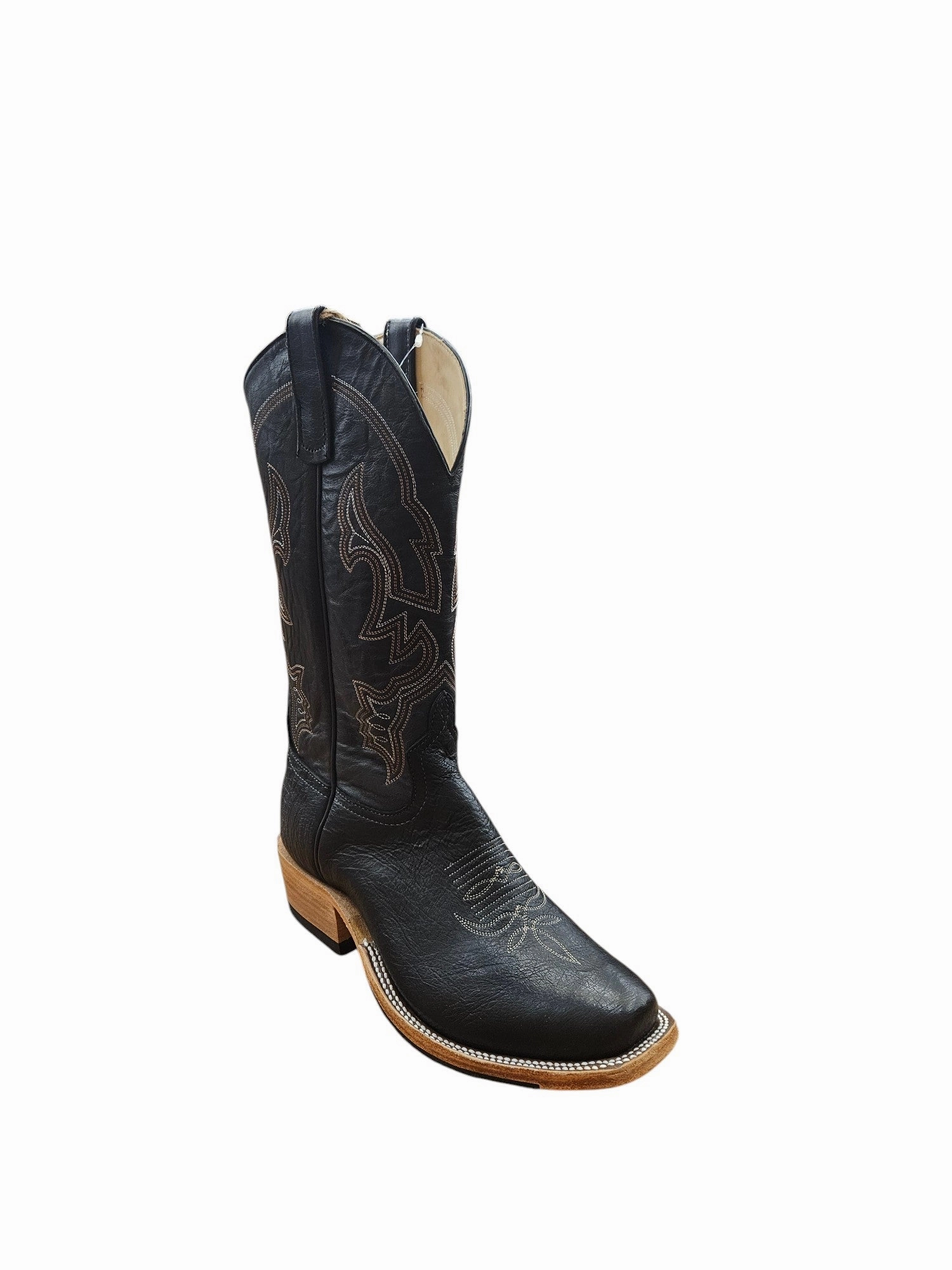 Lightweight Performance Structured ease MEN'S ANDERSON BEAN BLACK SMOOTH OSTRICH WESTERN BOOTS EXCLUSIVES 340754