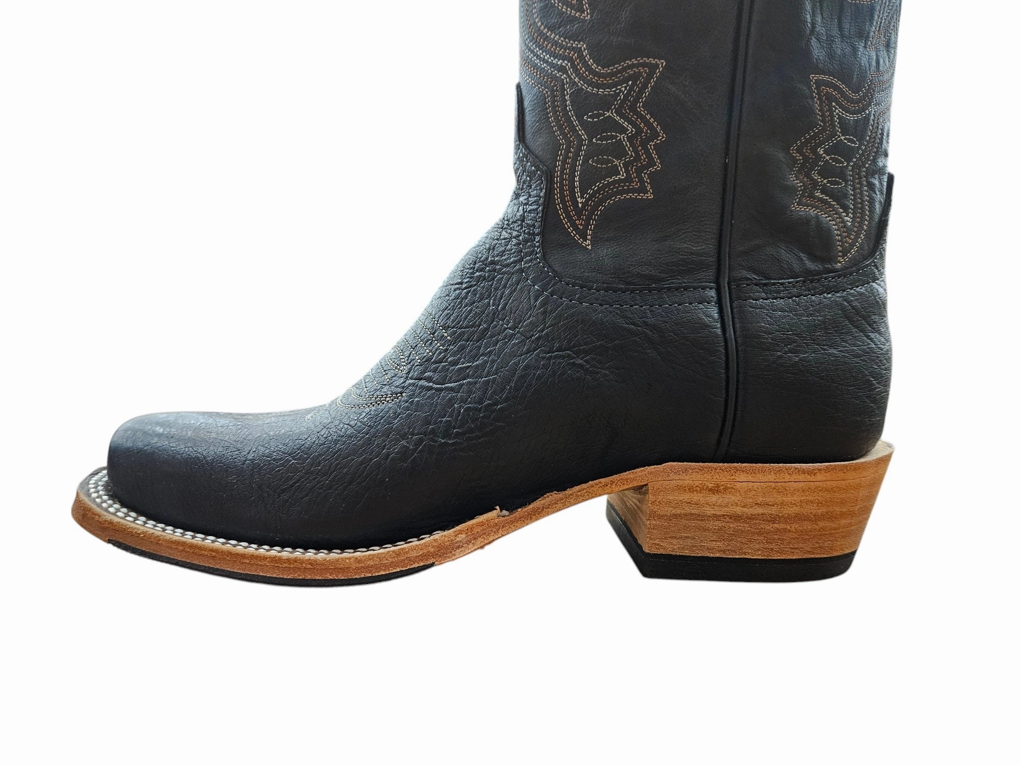 MEN'S ANDERSON BEAN BLACK SMOOTH OSTRICH WESTERN BOOTS EXCLUSIVES 340754 Senior office pumps